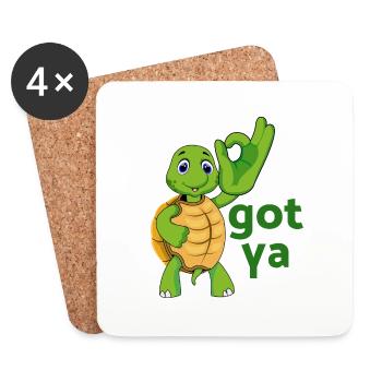 turtle turtle testudines toad - Coasters (set of 4) - white - Front