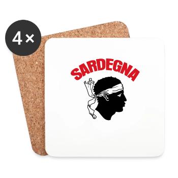 Sardinien Urlaub Sardegna Sardinia - Untersetzer (4er-Set) - Weiß - Vorne