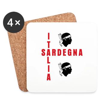 Sardinien Sardegna Flag Sardinia - Untersetzer (4er-Set) - Weiß - Vorne
