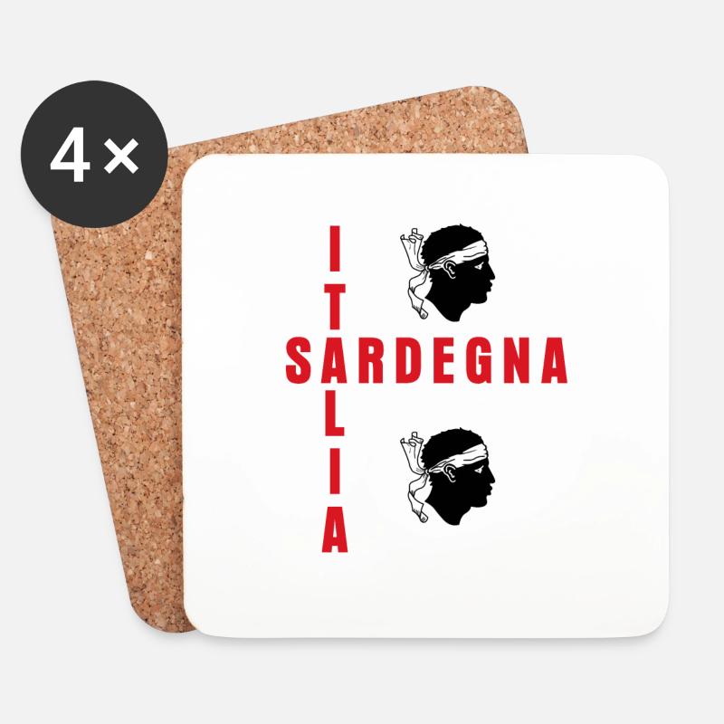 Sardinien Sardegna Flag Sardinia - Untersetzer (4er-Set) - Weiß
