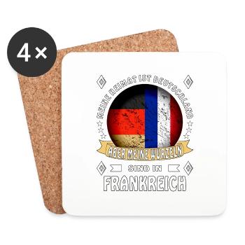Heimat Deutschland Wurzeln - Untersetzer (4er-Set) - Weiß - Vorne