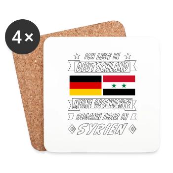 DEUTSCHLAND GESCHICHTE SYRIEN - Untersetzer (4er-Set) - Weiß - Vorne