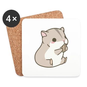 Hamster - Untersetzer (4er-Set) - Weiß - Vorne
