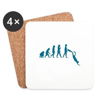 Freediving Evolution Freediver Apnea Divers - Coasters (set of 4) - white - Front