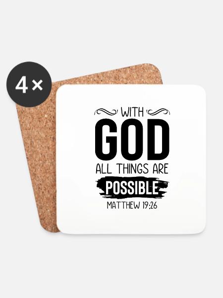 gott bibel - Untersetzer (4er-Set) - Weiß