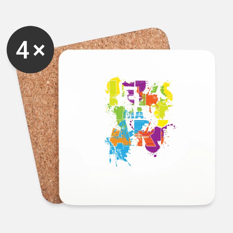 Make Art - Untersetzer (4er-Set) - Weiß
