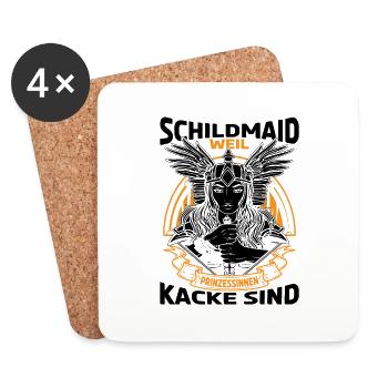 Wikinger Schildmaid Kostüm Lagertha Damen - Untersetzer (4er-Set) - Weiß - Vorne