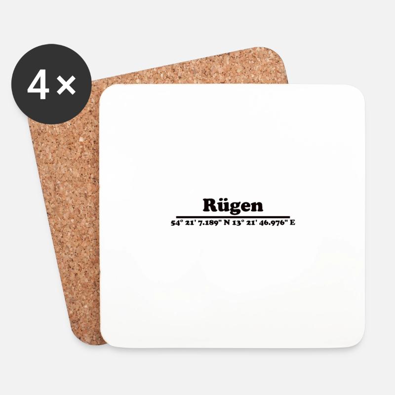 Rügen - Untersetzer (4er-Set) - Weiß