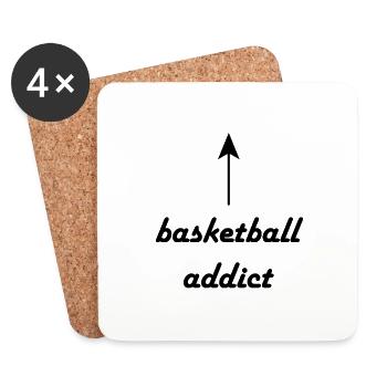 Basketballspieler Basketball Basketballer - Untersetzer (4er-Set) - Weiß - Vorne