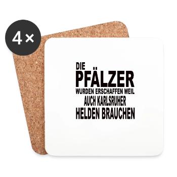 Palatinate and Karlsruhe - Coasters (set of 4) - white - Front