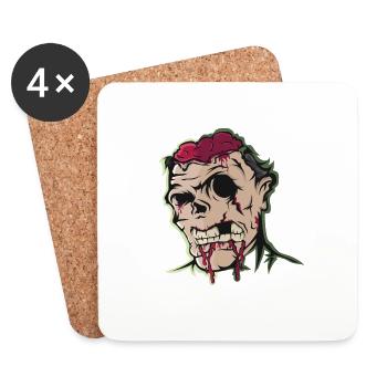 Zombie - Untersetzer (4er-Set) - Weiß - Vorne