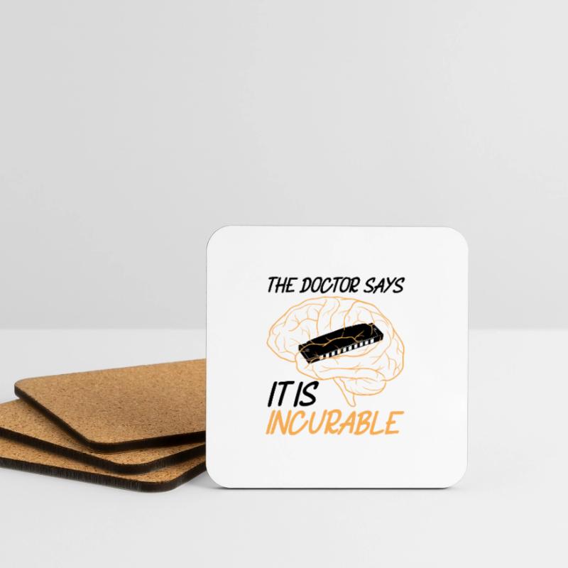 Harmonica Harmonica Player Coasters (set of 4)