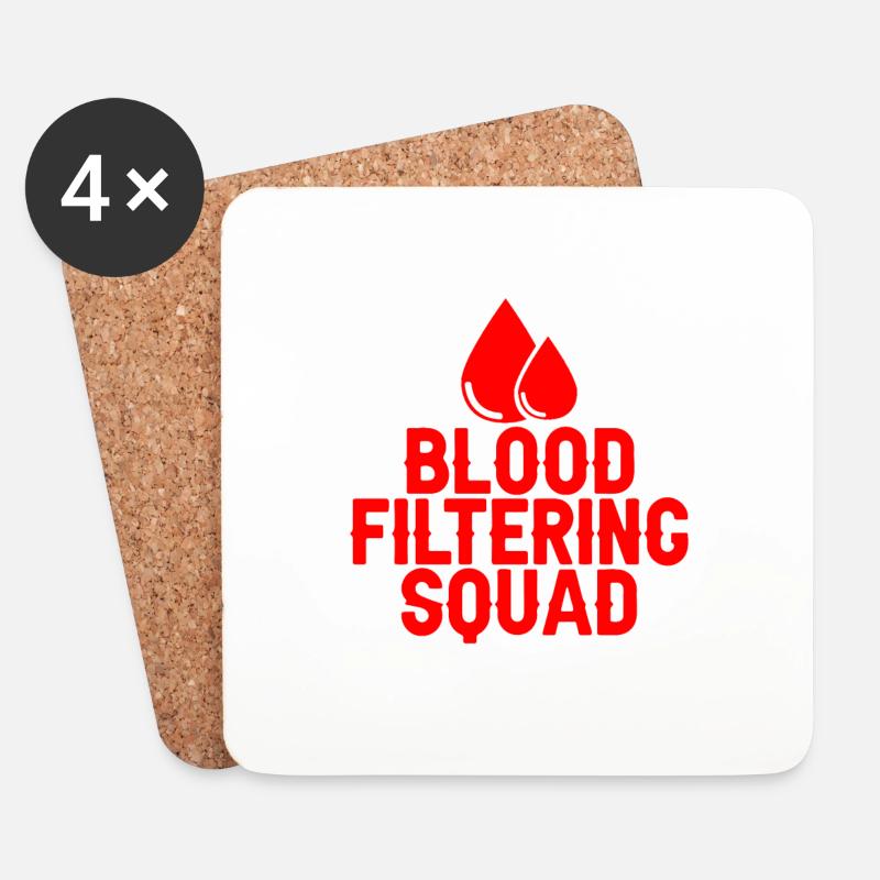 Blood Filtering Squad 2 - Untersetzer (4er-Set) - Weiß