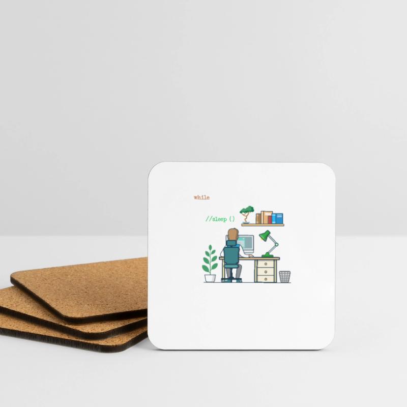 Eat Code Sleep | Funny Coder Programmeur Dessous de verre (lot de 4)