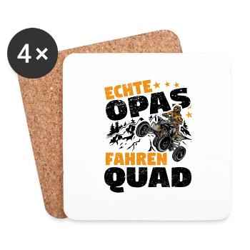 Quad - Untersetzer (4er-Set) - Weiß - Vorne