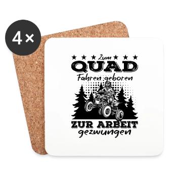 Quad - Untersetzer (4er-Set) - Weiß - Vorne