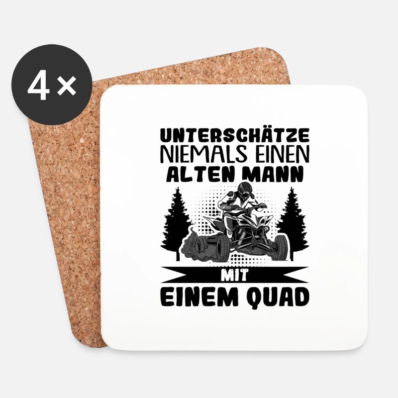 Quad - Untersetzer (4er-Set) - Weiß