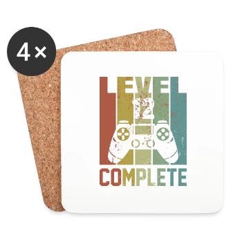 Level 12 Complete Birthday Shirt Youth Gift - Coasters (set of 4) - white - Front