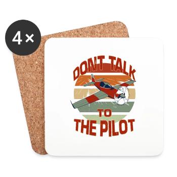 Airplane Model Maker Hobby Pilot Vintage Pilot - Coasters (set of 4) - white - Front