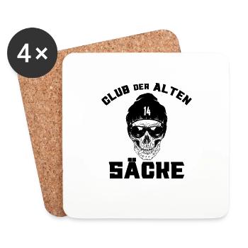 Club der alten Säcke Motorrad Rentner Club - Untersetzer (4er-Set) - Weiß - Vorne