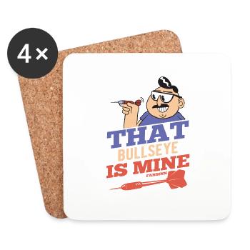 That Bullseye Is Mine Darter Saying - Coasters (set of 4) - white - Front