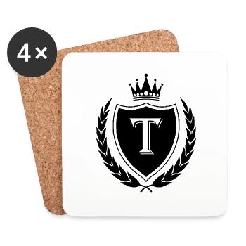 wappen T Krone - Untersetzer (4er-Set) - Weiß - Vorne