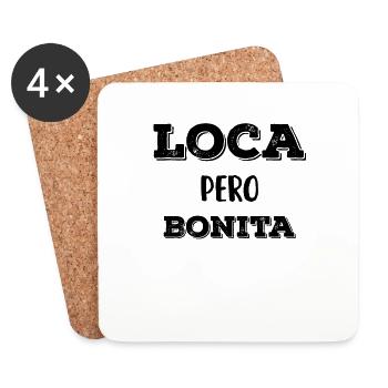 Loca Pero Bonita - Untersetzer (4er-Set) - Weiß - Vorne