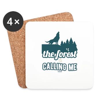 La forêt m’appelle - Dessous de verre (lot de 4) - blanc - Devant