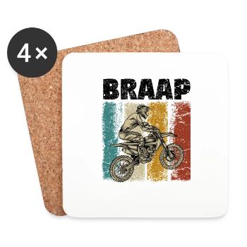 Motocross - Coasters (set of 4) - white - Front
