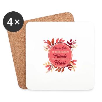 Thanksgiving Friend Friendship Cas Women Outfit - Dessous de verre (lot de 4) - blanc - Devant