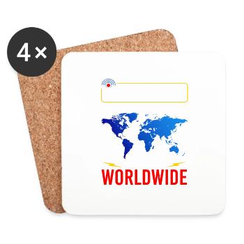amateur radio, connected with friends worldwide - Coasters (set of 4) - white - Front