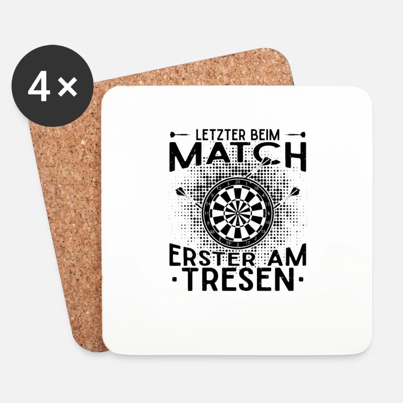 Dart-Flüsterer Dart-Flüsterer - Untersetzer (4er-Set) - Weiß