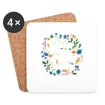 We love because He loved us first - Coasters (set of 4) - white - Front