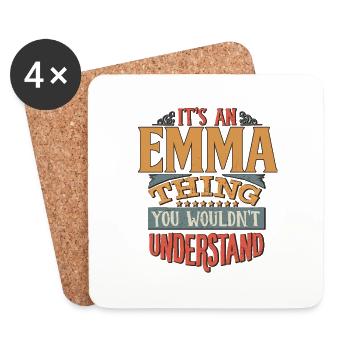 C’est une chose Emma que vous ne comprendriez pas - Emma - Dessous de verre (lot de 4) - blanc - Devant