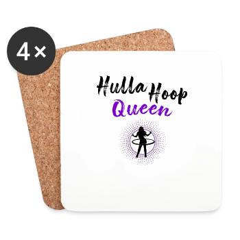 Hulla Hoop Queen - Laissez vos hanches tourner en rond - Dessous de verre (lot de 4) - blanc - Devant