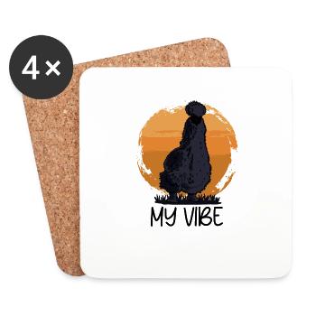 Silkie Chicken Vibe - Coasters (set of 4) - white - Front