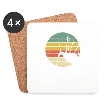 Bagpipes - Coasters (set of 4) - white - Front