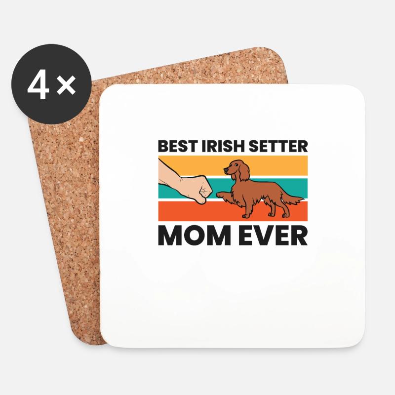 Beste Irish Setter-Mutter aller Zeiten - Untersetzer (4er-Set) - Weiß