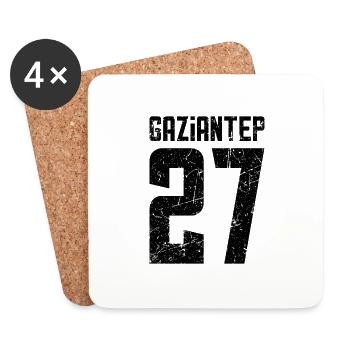 Gaziantep 27 Turkey Turkiye Gift Holiday TR - Coasters (set of 4) - white - Front
