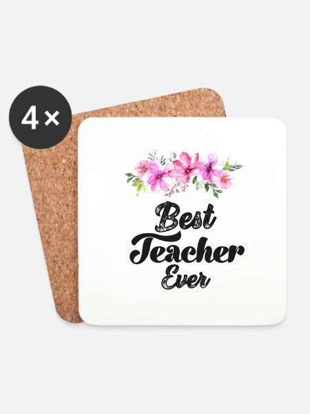 Lehrerin Lieblingslehrerin Klassenlehrerin Lehrer - Untersetzer (4er-Set) - Weiß