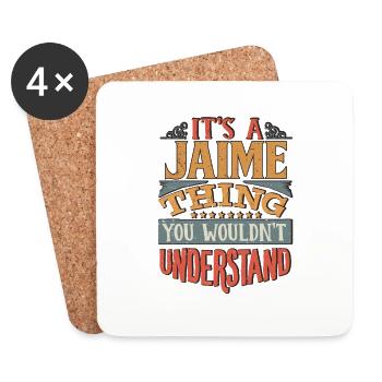 C’est une chose jaime que vous ne comprendriez pas - Jaime - Dessous de verre (lot de 4) - blanc - Devant