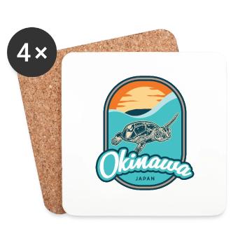 Okinawa – Japan - Coasters (set of 4) - white - Front