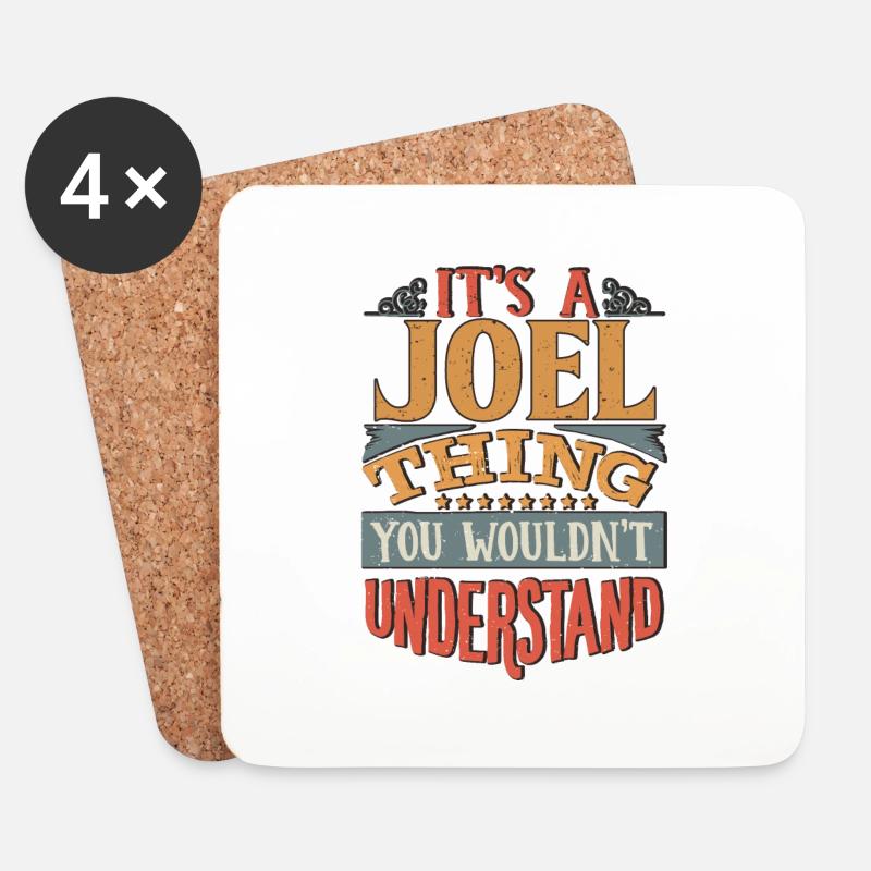 Es ist eine Joel-Sache, die Sie nicht verstehen würden - Joel - Untersetzer (4er-Set) - Weiß