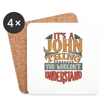 C’est une chose que vous ne comprendriez pas - John - Dessous de verre (lot de 4) - blanc - Devant