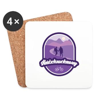Heidschnuckenweg - Niedersachsen - Untersetzer (4er-Set) - Weiß - Vorne