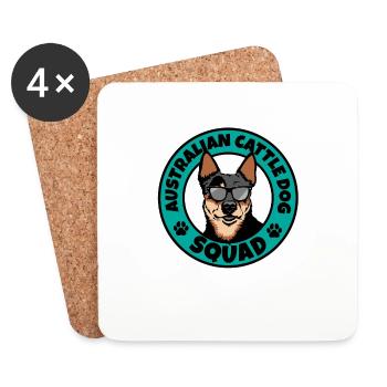 Australian Cattle Dog Squad Dog Lover Australian - Coasters (set of 4) - white - Front