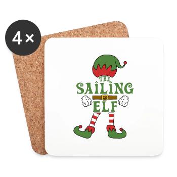 The Sailing Elf Christmas Family Outfit - Untersetzer (4er-Set) - Weiß - Vorne