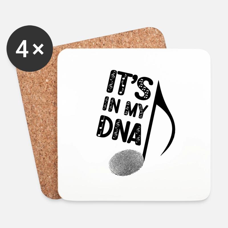 Musik DNA Note Musiker Orchester Dirigent Chor - Untersetzer (4er-Set) - Weiß