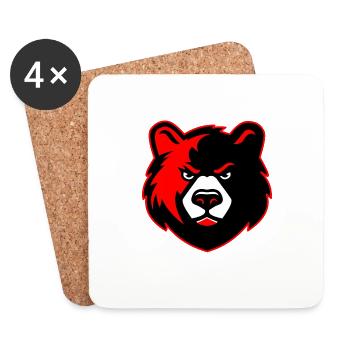 Evil Bear - Coasters (set of 4) - white - Front