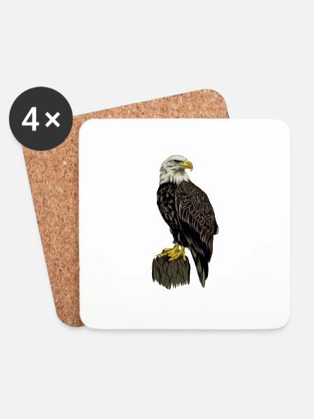 just a girl who loves eagles Vogel Adler - Untersetzer (4er-Set) - Weiß